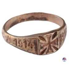 German empire WW1 Iron Cross 1914 Ring WWI Germany 1916 Knights Templar Celtic E