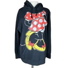 Disney Parks Size XXL Authentic Minnie Mouse Sweatshirt Hoodie With Ears Bow