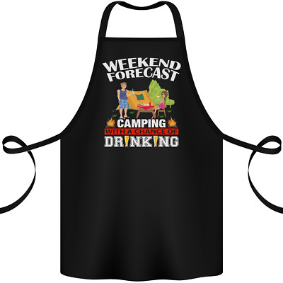 Camping Wochenende Vorhersage lustige Alkohol Bier Baumwolle Schürze 100% Bio