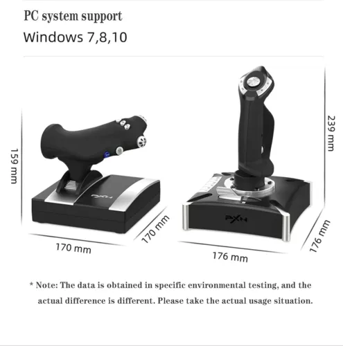 PXN 2119 PRO Game Controller Flight Joystick Simulator Vibration For PC PS4 Xbox - Picture 8 of 10