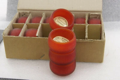 DESIGN IDEAS (12) Frosted Red Bubble Holders for up to 1 1/2" Tea Lights Design #8202F NEW