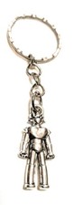 DR Doctor Who Mini Cyberman METAL Charm KEYCHAIN cosplay approx 1 inch tall