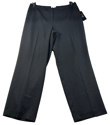 Le Suit Petite Dress Pants Womens Plus Size 16W Black White