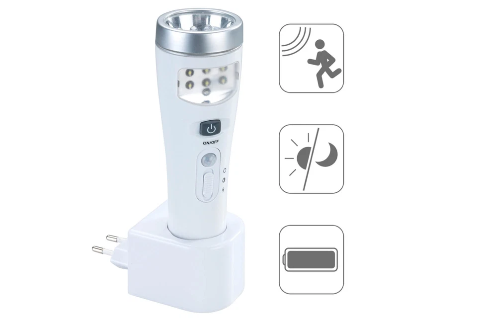 MAXIMEX LED Sensor Nacht Licht & Hand Leuchte Bewegungs Wand Taschen Lampe - Bild 3 von 4