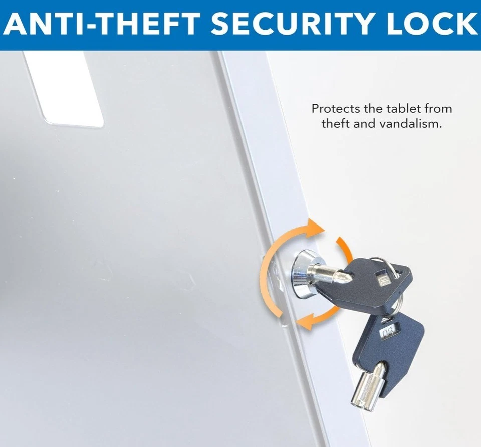 NEW Anti-Theft Tablet Kiosk, Locking Tablet Enclosure with Countertop - Image 3 of 4