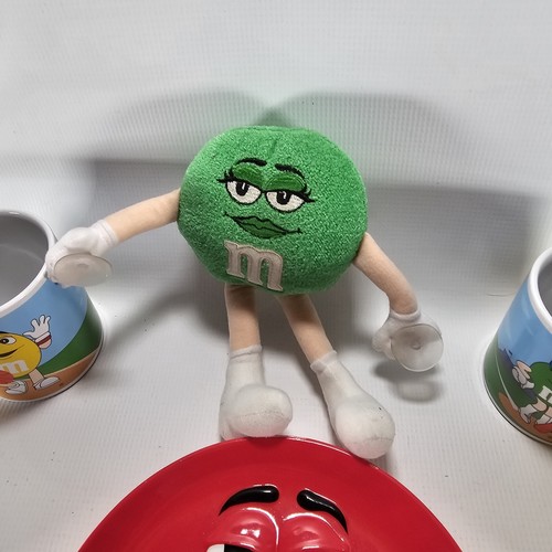 Lotto di tazze M&M piatto peluche vintage cimeli - Foto 3 di 5