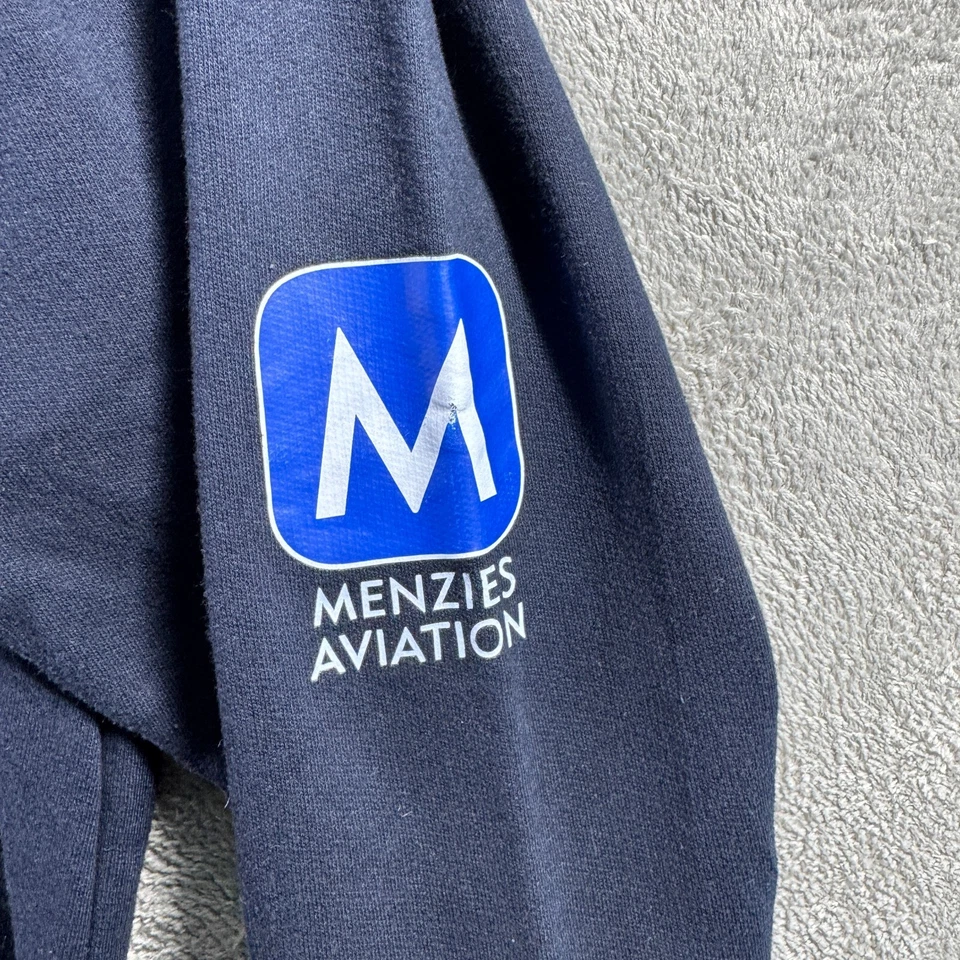 Menzies Aviación Aeroespacial Hombre Mediana M Negra Sudadera Manga Larga Foto 2 de 4