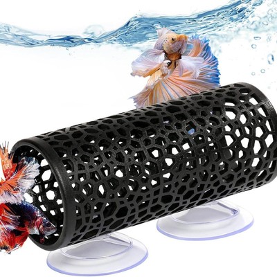 Betta-Tunnel mit Saugnäpfen, Teich, kleine Fische, Garnelen, Guppies,