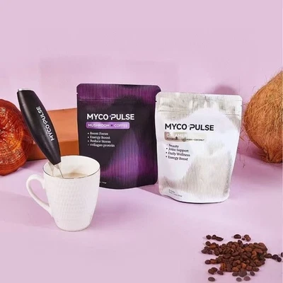 New Mushroom Coffee Organic Coffee 30 Servings in one Pack with Frother & Mug