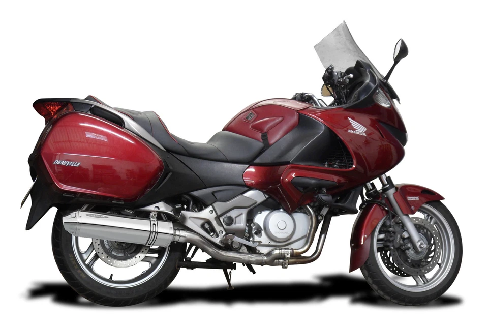 Honda NT700V Deauville 2006-15 Slip On 17" TriOval Stainless Exhaust Muffler Kit - Image 3 of 4