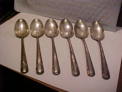 6 Vintage Towle CANDLELIGHT Pattern Sterling Silver 6" Teaspoons ~ 150 Grams