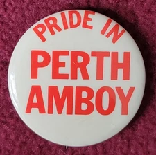 PRIDE IN PERTH AMBOY, NJ 1.5" Pinback Button