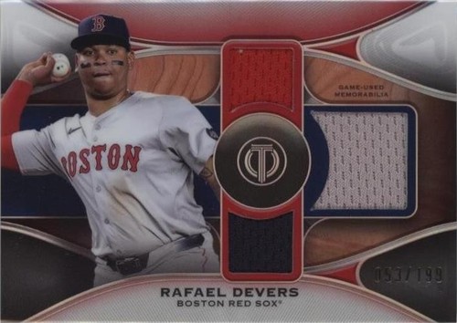 2025 Topps Tribute Rafael Devers Red Sox Blue Parallel Triple 