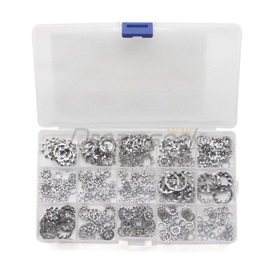 #ad 400Pcs External Tooth Lock Washer Internal Star Washers Kit 304 Stainless Steel $26.95