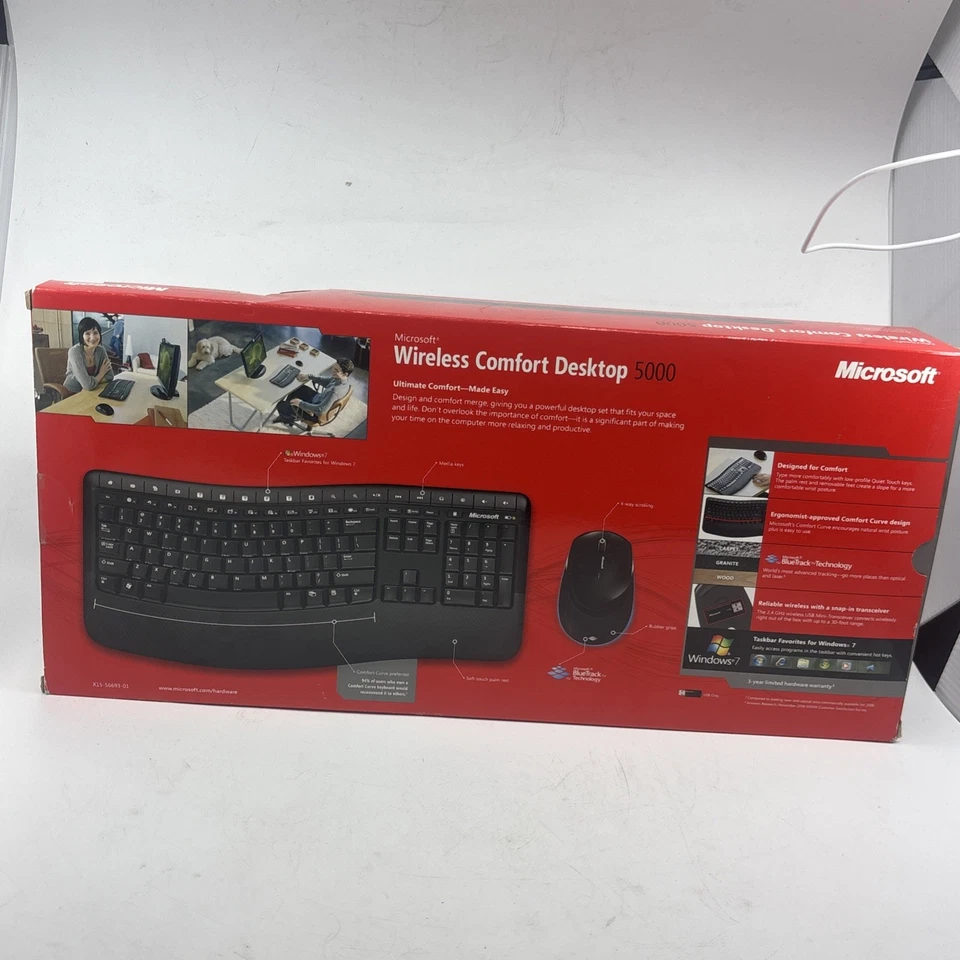 Microsoft wireless comfort desktop 5000 New Sealed model number 1394, 1387, 1423 - Image 3 of 4