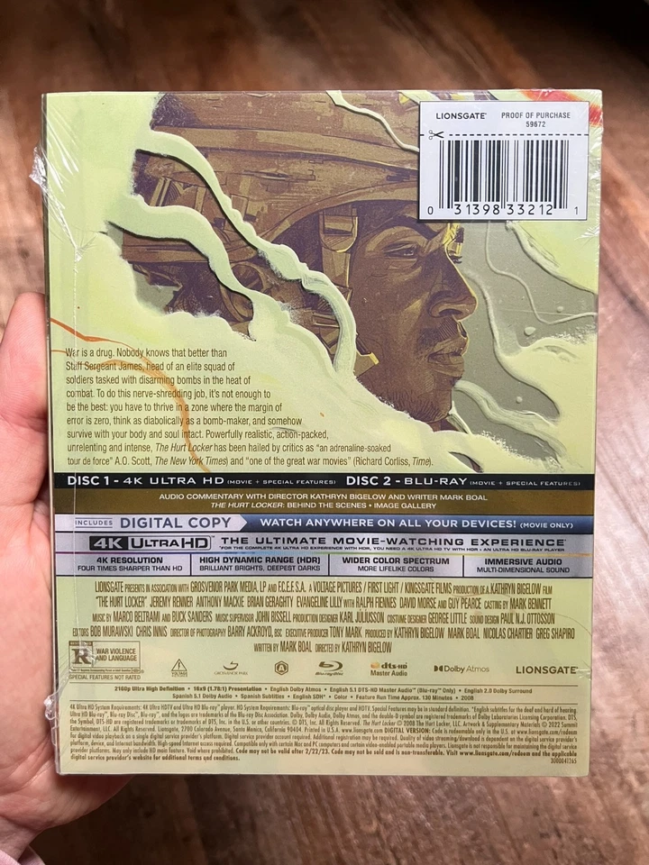 The Hurt Locker w. Steelbook (4K UHD + Blu-ray + Digital, 2008, Region Free) NEW - Image 2 of 4