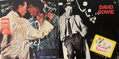 2x David Bowie 12'' Vinyl Record Promo Singles Dancing in the Street Beginners!