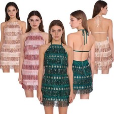 Women Dancewear Dance Dress Club Costume Performance Prom Tango Holidays Sequin