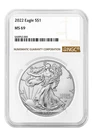 2022 $1 American Silver Eagle NGC MS69 Brown Label
