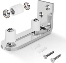 EaseLife Sliding Barn Door Bottom Floor Guide,Ball Bearings 1 Piece, Chrome 