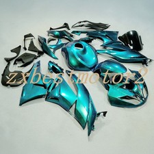Kit de carenado de carrocería verde azul camaleón para Kawasaki Ninja ZX-6R 636 2009-2012