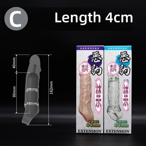 Bigger-Male Penis Extender Enlarge Enhancer Extension Sheath Sleeve Girth Condom - Picture 15 of 33