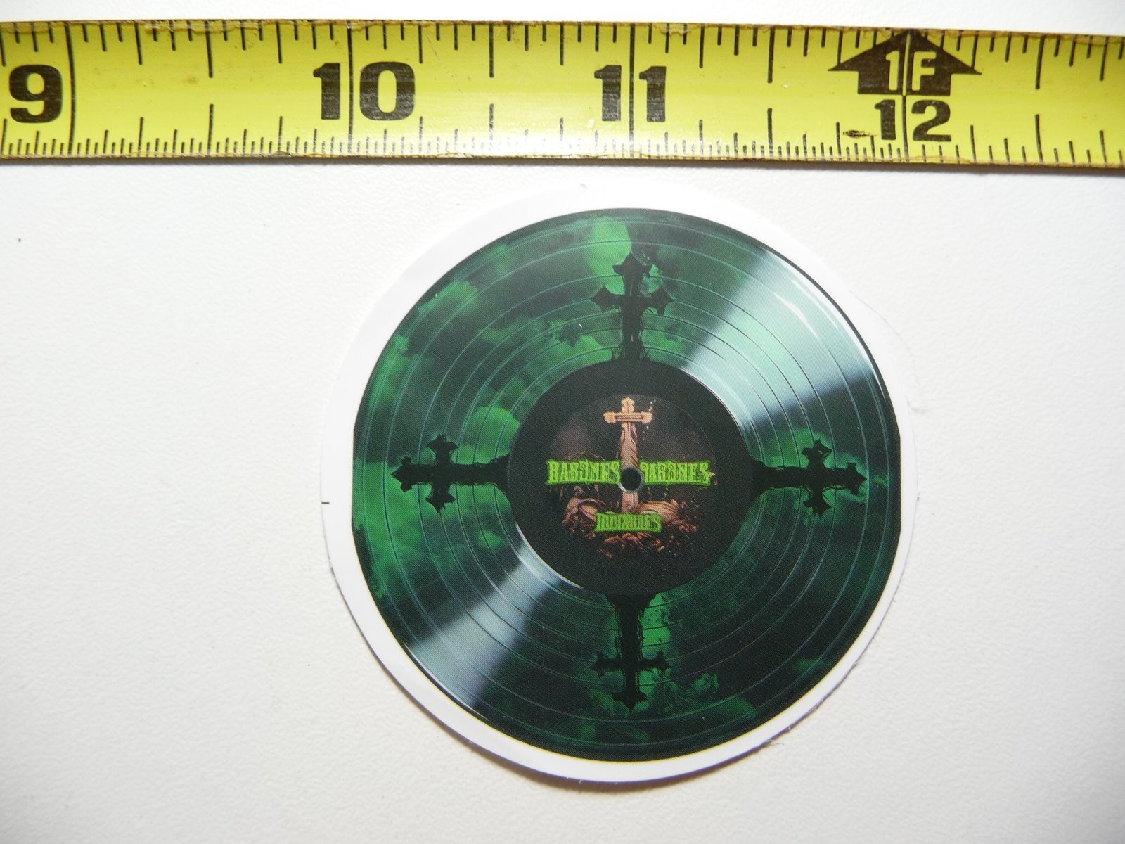 Vinyl Record Style Sticker Decal LP DJ Music Crosses Concert