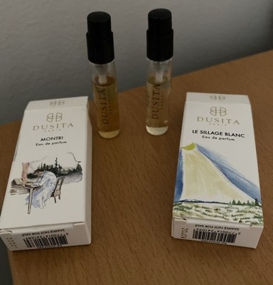 Dusita Paris 2.5ml Eau de Parfum Factory Travel Spray samples  LOT OF 2