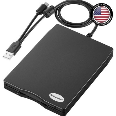 Elegant External 3.5-Inch Floppy Disk Drive - Securely Access Memories Anytime