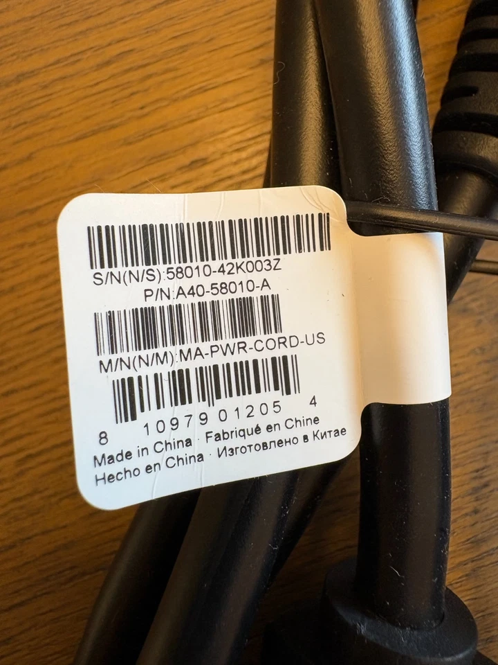New Cisco Meraki MA-PWR-CORD-US Cisco Black Cord  - Image 2 of 3