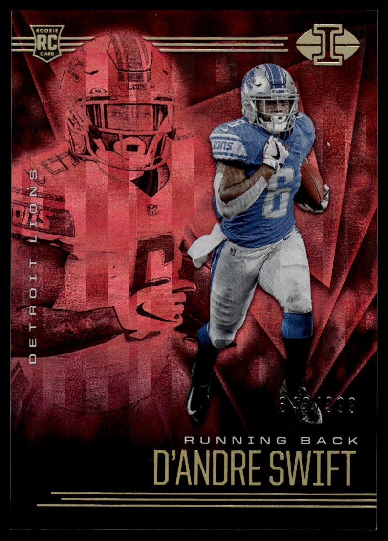 2020 Panini Illusions #12 D'Andre Swift Trophy Collection Pink #/399