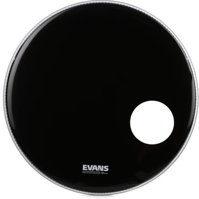 Evans EQ3 Black Bass Resonant Drumhead - 22'' - With Port