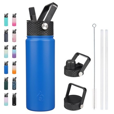 Insulated Water Bottles with Straw Lid, 22oz Cold & Hot Thermo, Stainless Ste...