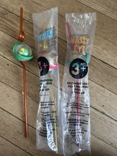 1996 3 Taco Bell Crazy Straws Stitches/Nasty Eye/Serpent Eyes New