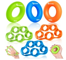 Hand Grip Strengthener Finger Exerciser Set 6PCS for Rehab Carpal Tunnel