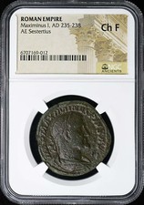 Maximinus I, AD 235-238 ROMAN EMPIRE AE Sestertius NGC F15