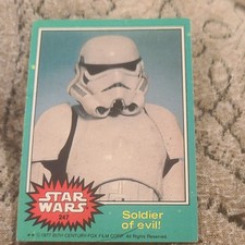 Topps 1977 Star Wars Trading Card #247 Soldier of evil! Stormtrooper