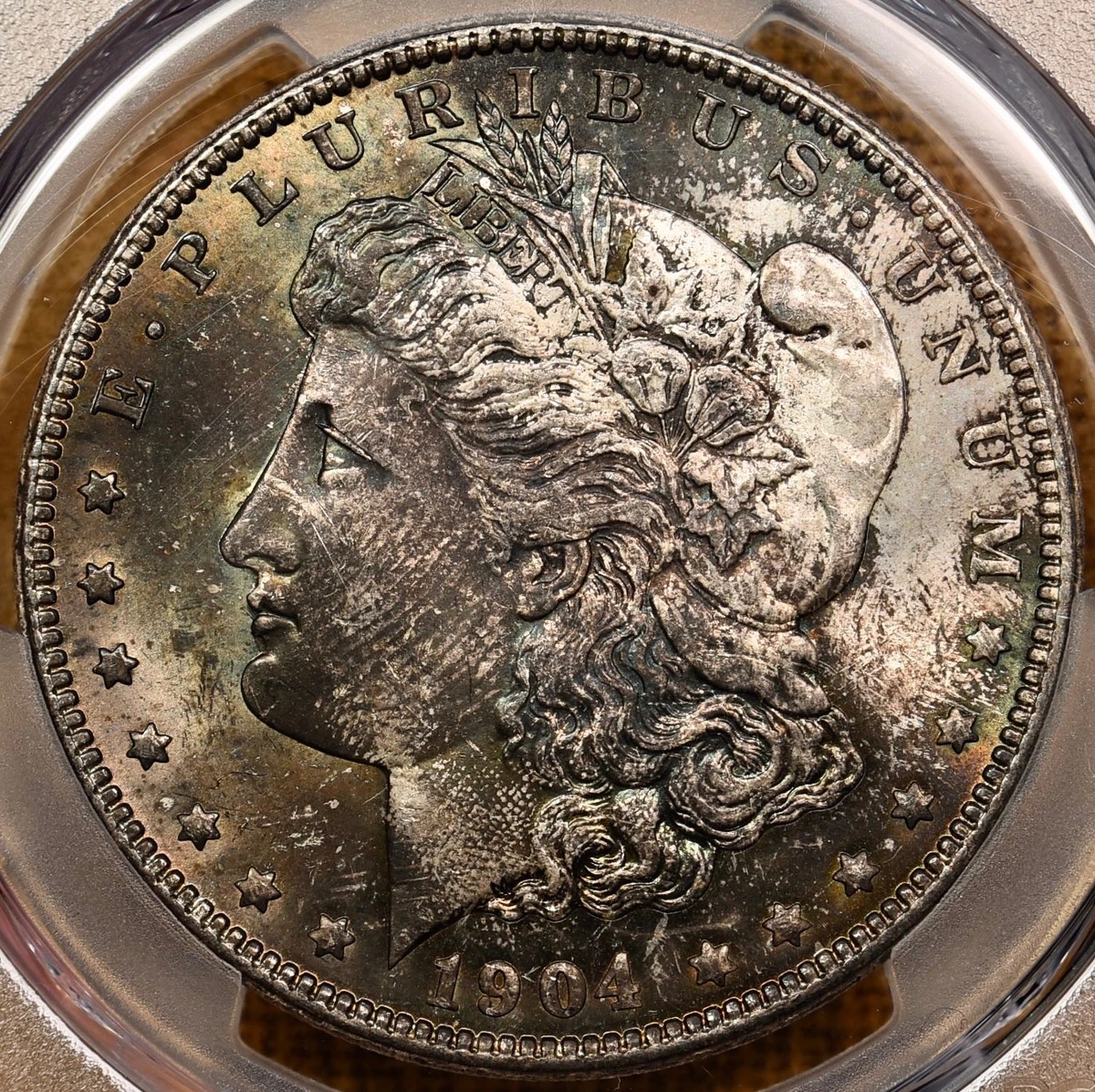Silver MS 63 Graded 1904 Year Morgan US Dollars (1878-1921) for