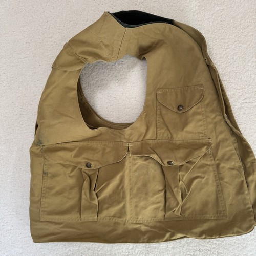 Vintage C.C Filson Tin Cloth Hunting Vest Size 32 Medium - Picture 6 of 13