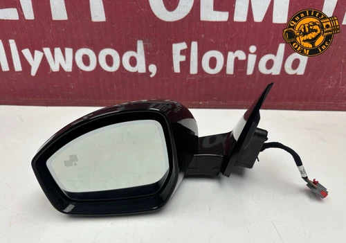 2017-2025 JAGUAR F-PACE LEFT SIDE DOOR REAR VIEW MIRROR W/ BLIND SPOT GRAY OEM
