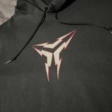 Nike Y2K Throwback Logo Hoodie Mens Black Therma Fit Elite SZ L