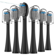 6 Pack Replacement Flossing Toothbrush Heads for Waterpik Sonic Fusion