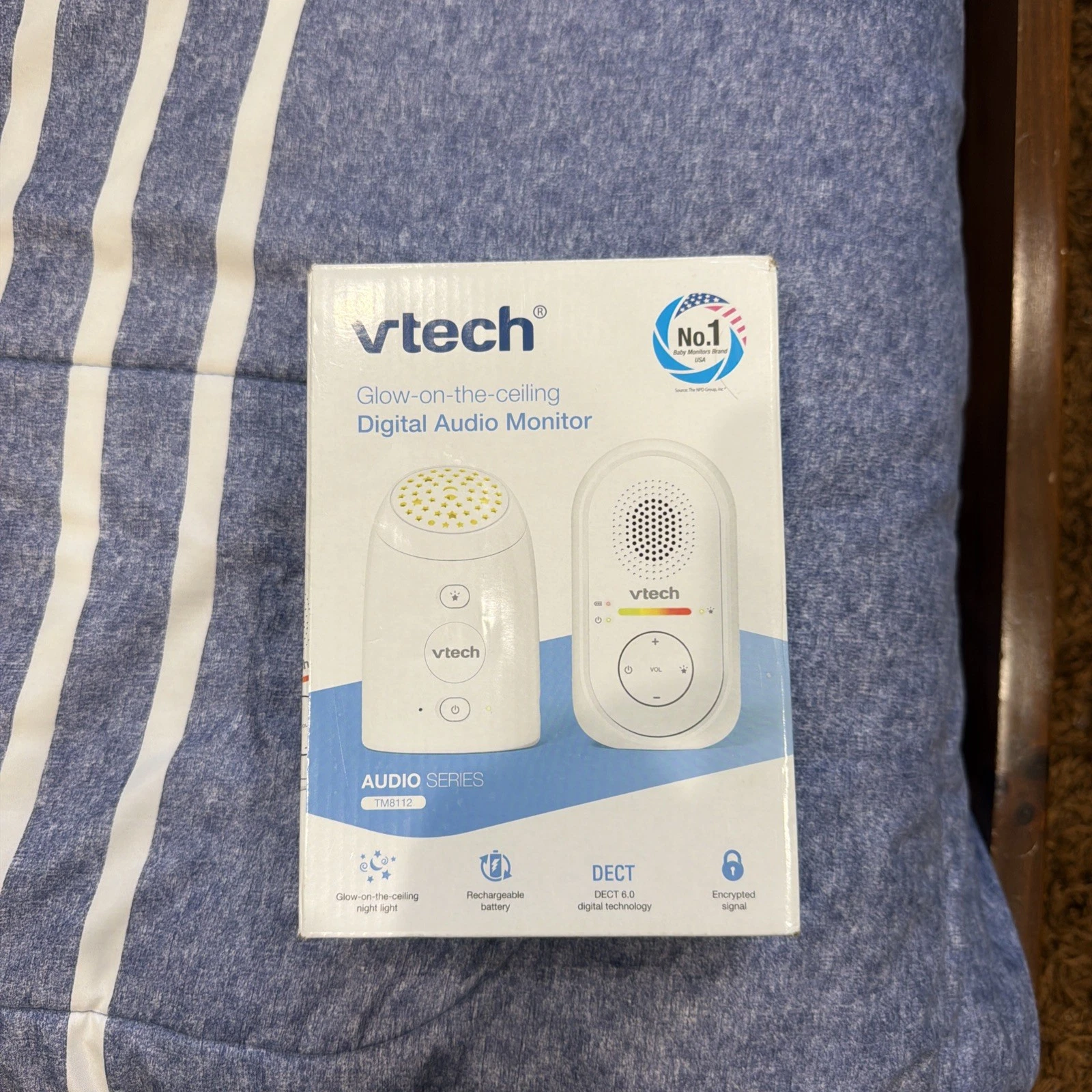 VTech TM8112 Glow-on-the-Ceiling Digital Audio Baby Monitor DECT 6.0 New In Box