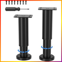 MöBelbeine Verstellbar 12-18 Cm Metall Schwarz FüR Sofa, Bett, Schrank, Stuhl