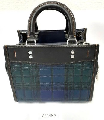 Coach Rogue 20 Plaid Print Check 3-Way Bag Handbag With Shoulder 