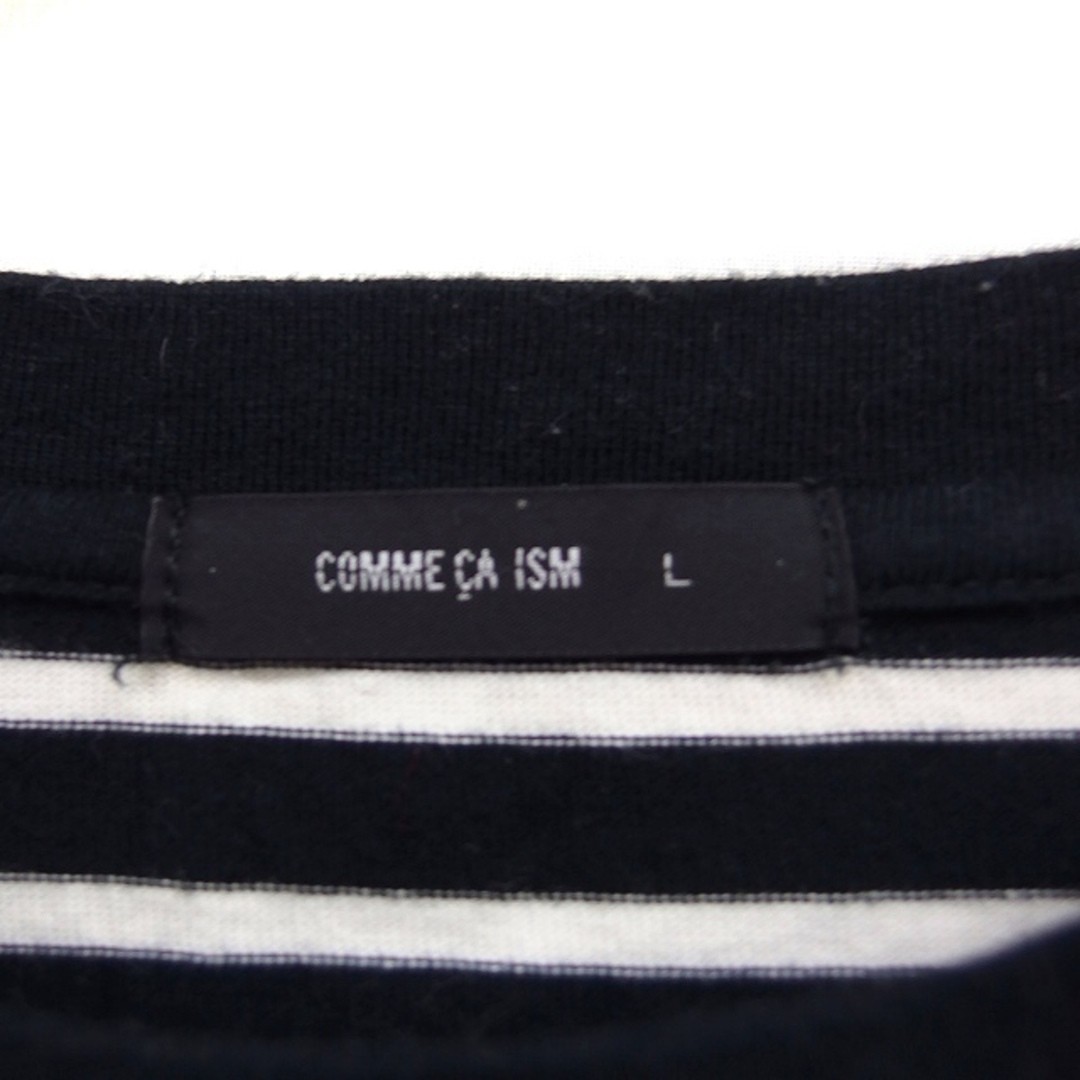 トップス vintage comme ca ism drivers kint sullen COMME CA ISM Border T-shirt Top Long Sleeve Round Neck