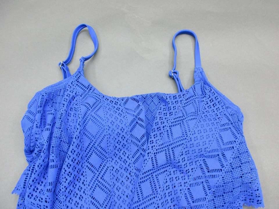 OceanAvenue M 码女式蓝色游泳上衣 1A — 第 2/4 张图片