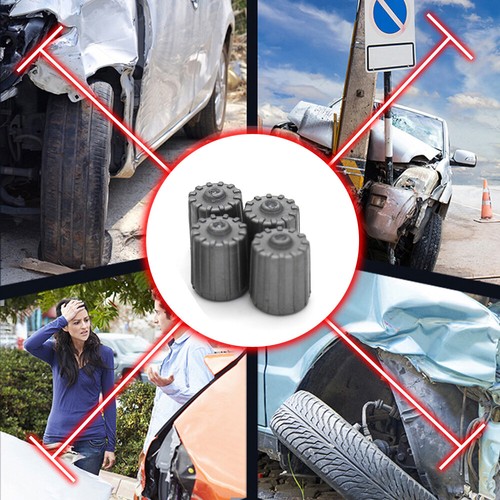 10pcs Plastic Gray Car Wheel Tire Valve Stem Caps TPMS Tire Cap with Gasket - Picture 10 of 10