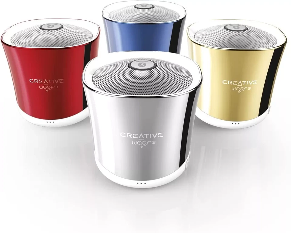 Altavoz inalámbrico portátil Bluetooth Creative Woof 3 microSD azul cristalino Foto 2 de 2