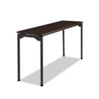 Iceberg Maxx Legroom Rectangular Folding Table 60w X 18d X 29-1/2h Walnut on sale Iceberg Maxx Legroom Rectangular Folding Table 60w X 18d X 29-1/2h Walnut on sale